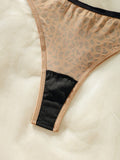 Set de lenceria bandeau con estampado de leopardo