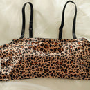 Set de lenceria bandeau con estampado de leopardo