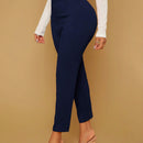 SXY Pantalones ajustados unicolor de talle alto