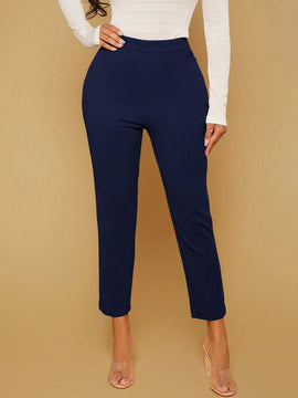SXY Pantalones ajustados unicolor de talle alto