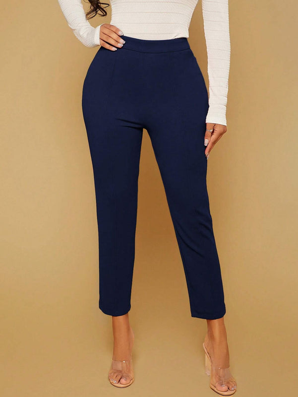SXY Pantalones ajustados unicolor de talle alto
