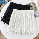 1 pantalon corto de seguridad para mujer con hem anti-rozaduras y no se enrolla, tela delgada para verano, color aleatorio