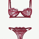 Conjunto De 2 Piezas De Ropa Interior De Encaje Para Mujeres (con Varilla)