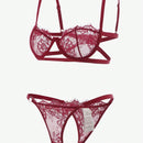Conjunto De 2 Piezas De Ropa Interior De Encaje Para Mujeres (con Varilla)