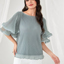 Modely Blusa unicolor de manga amplia