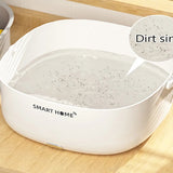 Canasta de Limpieza de Frutas y Verduras con Tecnología SmartHome Soundwave - Esterilizador de Cocina Inalámbrico para Productos Frescos, Purificador de Alimentos a Pilas, 36V o Menos, Material PP, Blanco