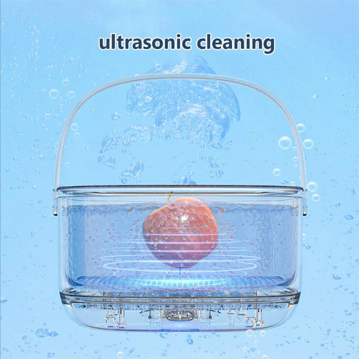 Canasta de Limpieza de Frutas y Verduras con Tecnología SmartHome Soundwave - Esterilizador de Cocina Inalámbrico para Productos Frescos, Purificador de Alimentos a Pilas, 36V o Menos, Material PP, Blanco