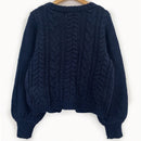 Moosta cardigan casual suelto de unicolor de manga larga con lazada delante para mujer, otono/invierno