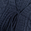 Moosta cardigan informal de manga de globo con nudo delantero de unicolor para otono/invierno