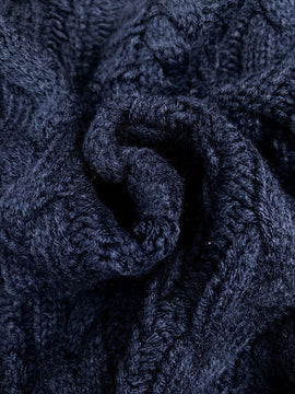 Moosta cardigan informal de manga de globo con nudo delantero de unicolor para otono/invierno