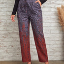 Pantalones con estampado de cintura con nudo
