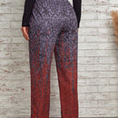 Pantalones con estampado de cintura con nudo