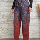 Pantalones con estampado de cintura con nudo
