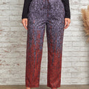 Pantalones con estampado de cintura con nudo