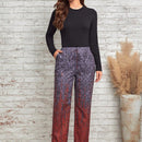 Pantalones con estampado de cintura con nudo