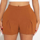 SXY Shorts doblado delantero unicolor