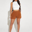 SXY Shorts doblado delantero unicolor