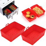 Revestimientos de silicona para freidora de aire, bandeja para hornear reutilizable para cocina, accesorios para freidora de aire