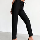 Petite pantalones de cintura con cordon con bolsillo oblicuo
