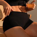 Calzoncillos ajustados casuales de color liso con cintura elastica para mujer