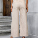 Essnce Jeans unicolor con cinturon de pierna ancha