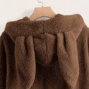 Ezwear capucha teddy con diseno de oreja 3d