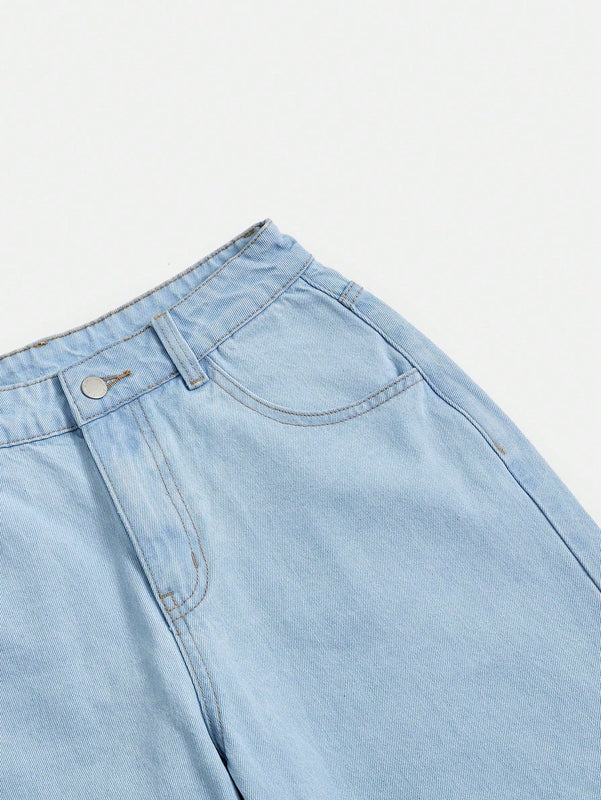 EZwear 2 piezas Jeans unicolor con cremallera