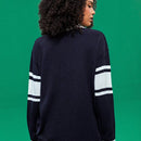 EZwear Jersey con patron de letra de hombros caidos de cuello polo