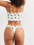 Leisure Tanga pantera con estampado cintura baja