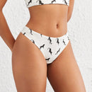 Leisure Tanga pantera con estampado cintura baja