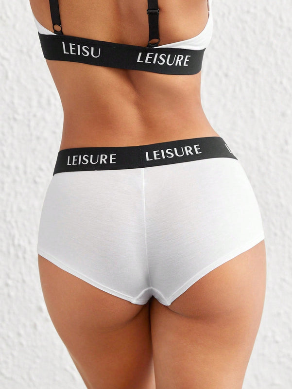 Leisure Boyshorts con estampado de letra