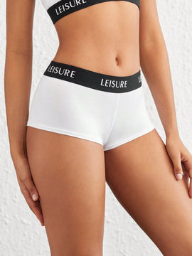 Leisure Boyshorts con estampado de letra