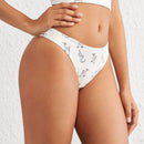 Leisure Tanga con estampado de leopardo cintura baja