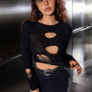 ICON Jersey crop con abertura delantera