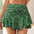 WYWH Shorts Con Estampado Floral Y Dobladillo Con Volantes