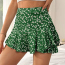 WYWH Shorts Con Estampado Floral Y Dobladillo Con Volantes