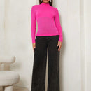 Tall Jersey de cuello alto unicolor