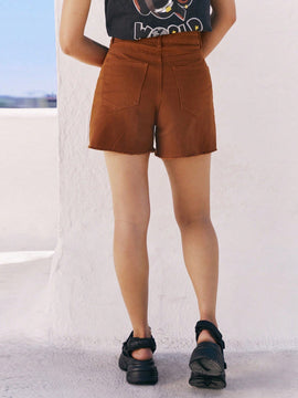 GAWX Shorts en mezclilla con estampado de letra