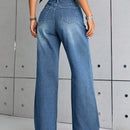 ICON Jeans bajo crudo de pierna ancha