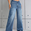 ICON Jeans bajo crudo de pierna ancha