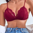 Conjunto De 3 Piezas De Lenceria De Encaje Floral