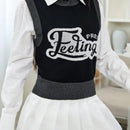 EZwear 1 pieza Chaleco de punto con patron de letra