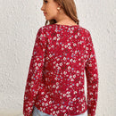 Clasi Blusa con estampado floral de cuello de muesca