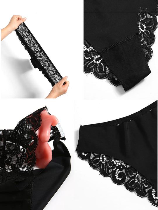 6 piezas/set Ropa interior con encaje de mujeres