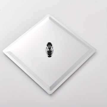 1 cabezal de ducha de acero inoxidable con efecto lluvia, acabado pulido cuadrado, instalación en pared/techo/colgante, accesorio de baño de alta presión con efecto cascada