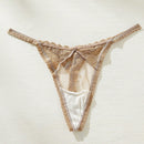 Conjunto De 3 Tangas De Encaje Con Volantes