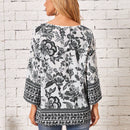EMERY ROSE Blusa con estampado floral manga de campana