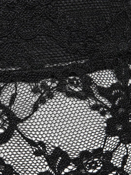 Haute Pantalones Superpuestos De Encaje Lateral Con Volantes