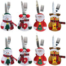 4/8/12piezas Porta Cubiertos de Navidad Bolsillos de Cubiertos para Cuchillos, Tenedores, Decoración de Mesa, Bolsas de Almacenamiento, Cubiertas de Decoración de Navidad y Fiesta de Navidad