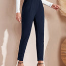 Emery rose pantalones casuales ajustados de unicolor para mujer, uso diario